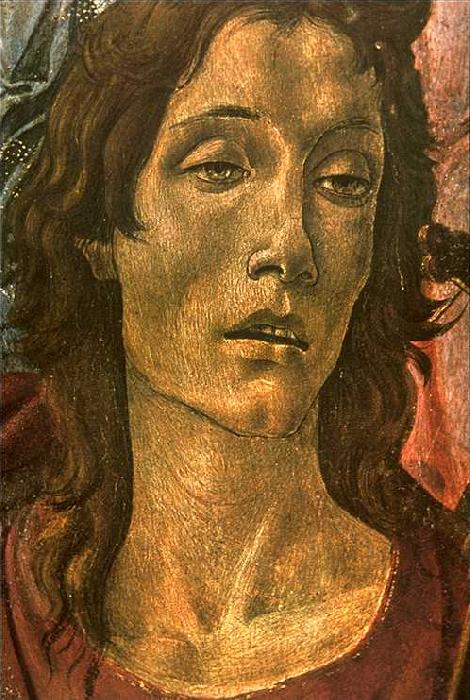 BOTTICELLI, Sandro San Barnaba Altarpiece (detail: head of St John) gdfg Sweden oil painting art